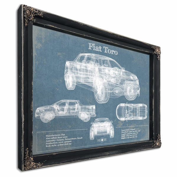 Fiat Toro Vintage Blueprint Auto Print