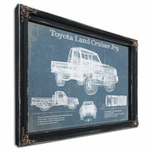 Toyota Land Cruiser J79 Blueprint Vintage Auto Print