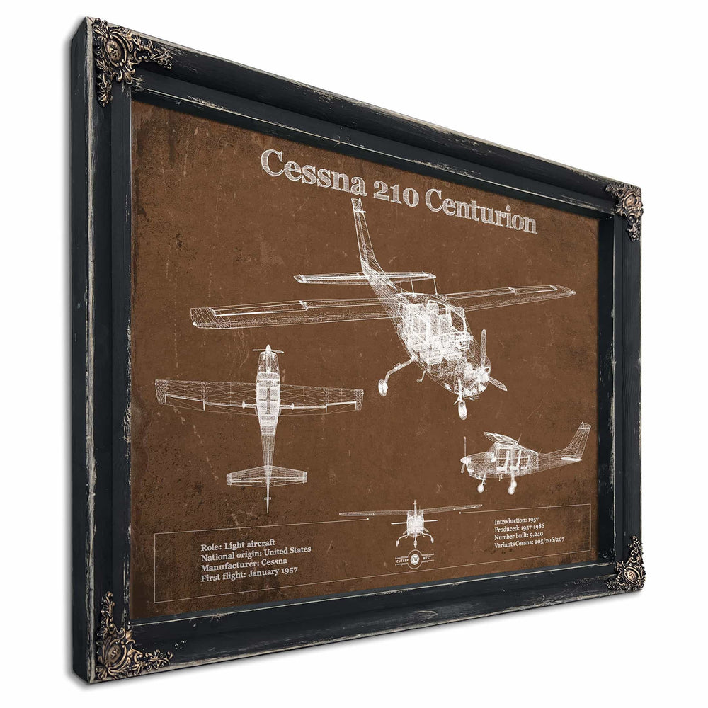 Cessna 210 Centurion Original Blueprint Art