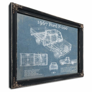 1967 Ford F-100 Vintage Blueprint Auto Print
