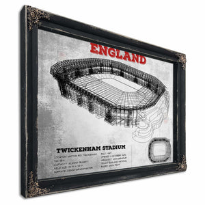 England Rugby - Vintage Twickenham Stadium Print