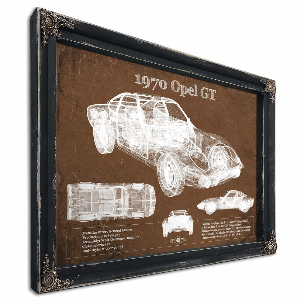 1970 Opel GT Original Vintage Car Print