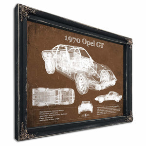 1970 Opel GT Original Vintage Car Print