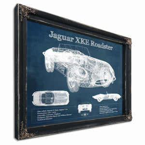 Jaguar XK-E Roadster Original Blueprint Art