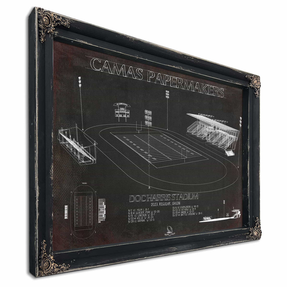 Doc Harris Stadium Blueprint - Camas Papermakers Fan