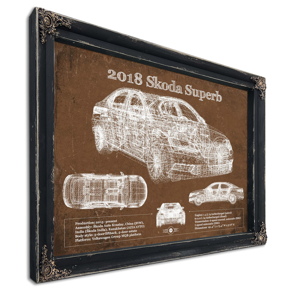 2018 Skoda Superb Vintage Blueprint Auto Print