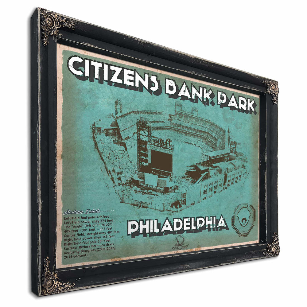 Philadelphia Phillies - Citizens Bank Park Vintage Baseball Print