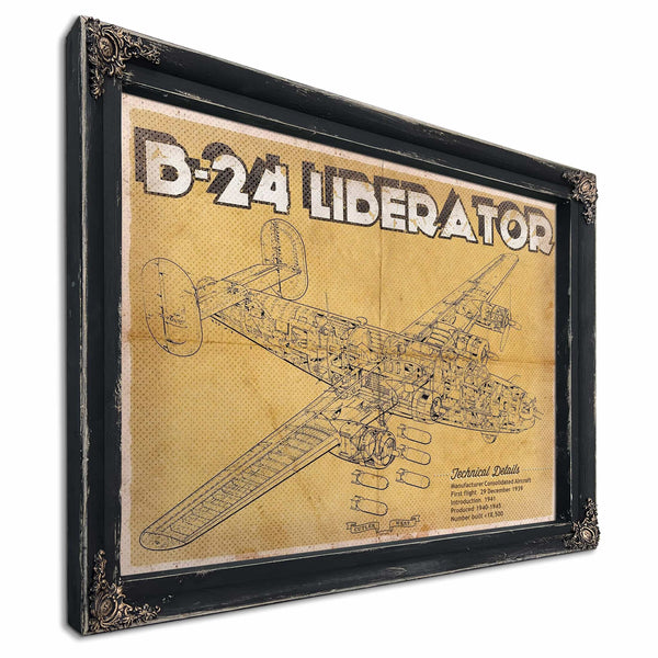 Boeing B-29 Superfortress Patent Blueprint Original Military Wall Art