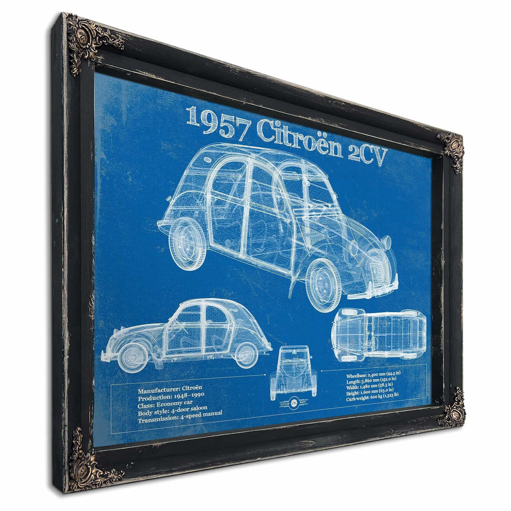 Citroen 2CV Vintage Car Print