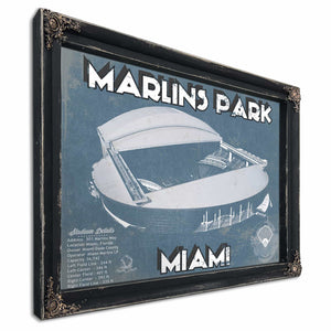 Miami Marlins - Marlins Park Vintage Baseball Fan Print