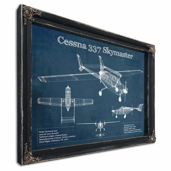 Cessna 337 Skymaster Air Taxi Aircraft Original Blueprint Art