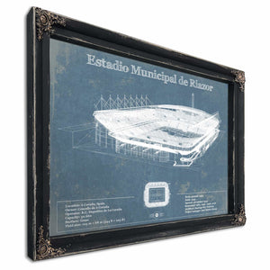 Estadio Municipal De Riazor Stadium Blueprint Vintage Soccer (Football) Print