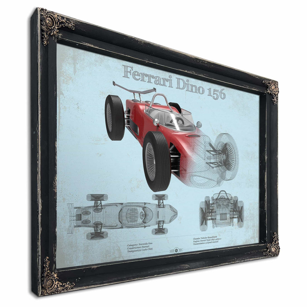 Ferrari Dino 156 F1 Original Blueprint Art