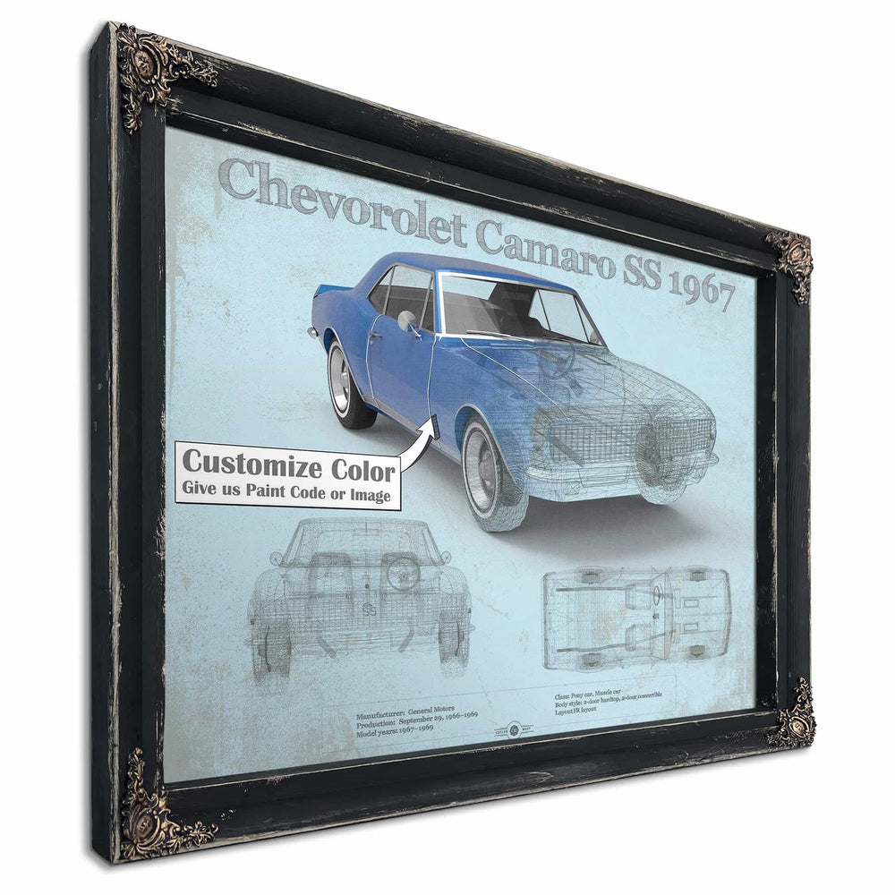 Camaro SS 1967 Original Vintage Car Print