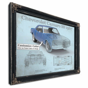 Camaro SS 1967 Original Vintage Car Print