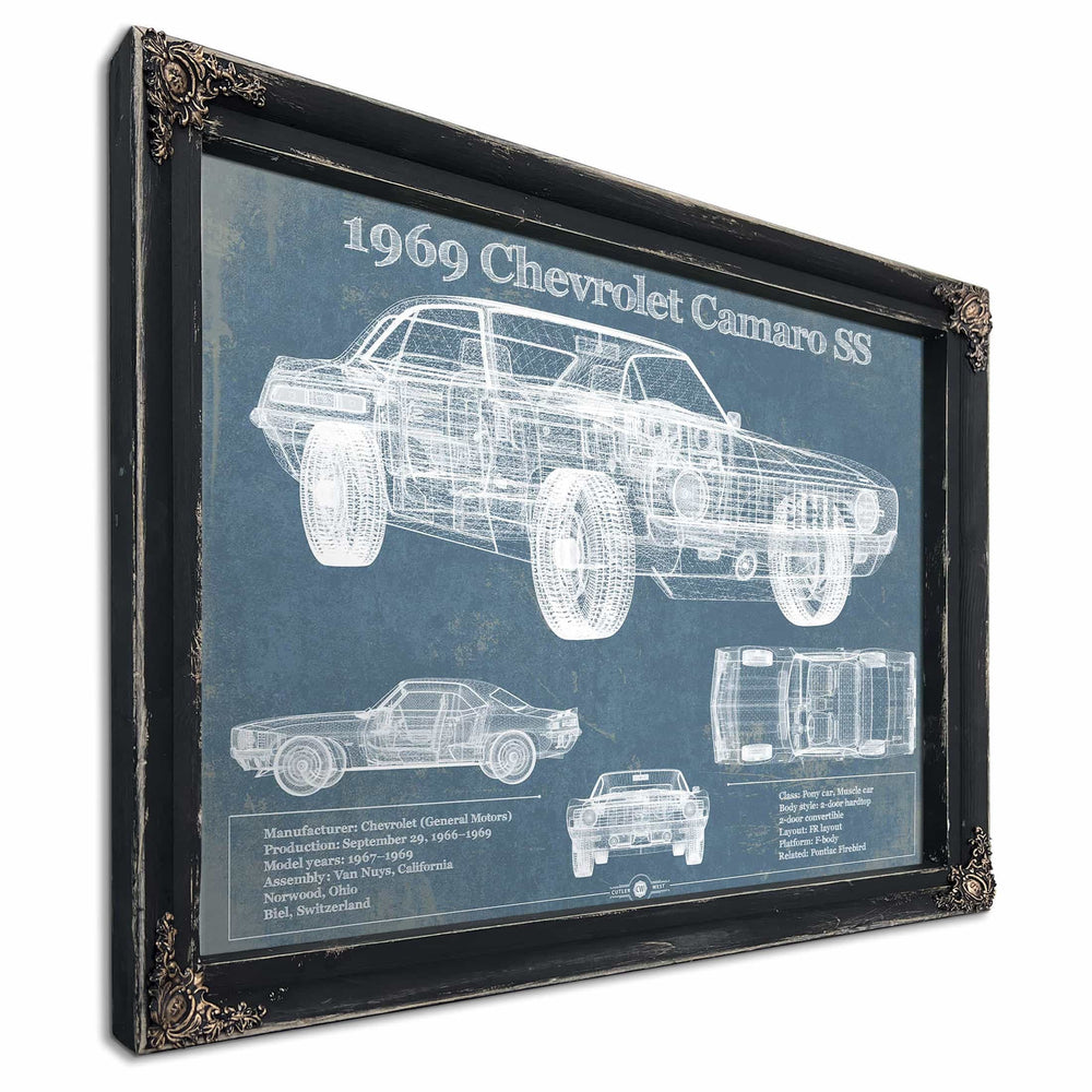 1969 Chevrolet Camaro SS Original Vintage Car Print