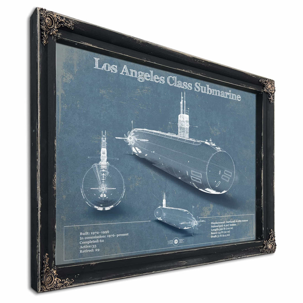 Los Angeles-class submarine Blueprint Patent Original Art