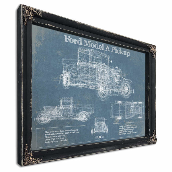 Ford Model A Pickup Vintage Blueprint Auto Print