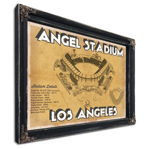 Los Angeles Angels - Angel Stadium Vintage Seating Chart Baseball Print