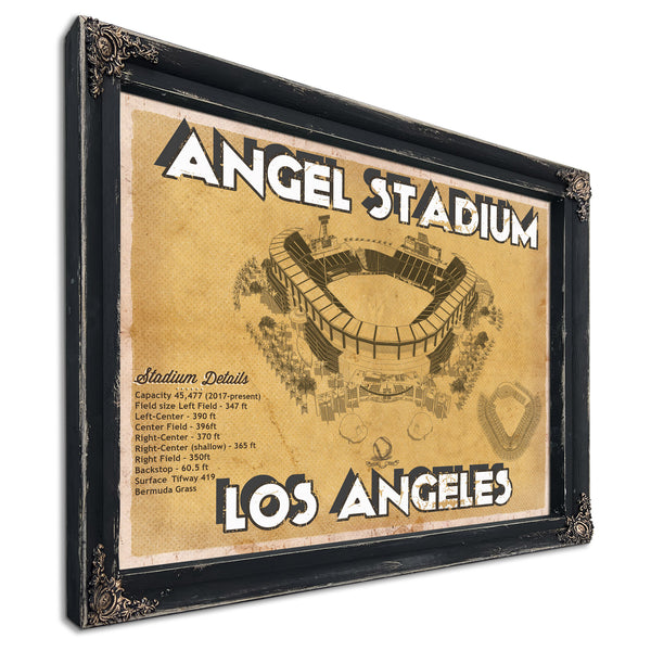 Los Angeles Angels - Angel Stadium Vintage Seating Chart Baseball Print
