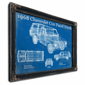 1968 Chevy C10 Pickup Panel Truck Vintage Blueprint