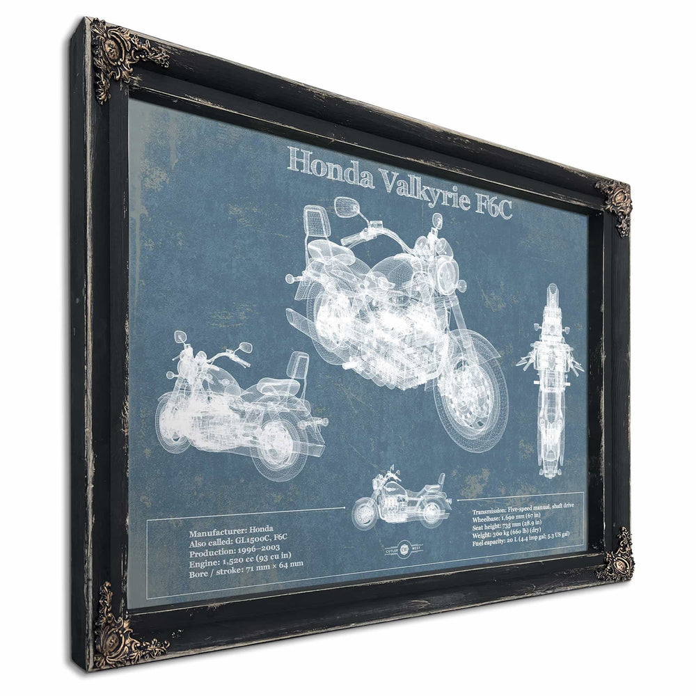 Honda Valkyrie F6C Blueprint Motorcycle Patent Print