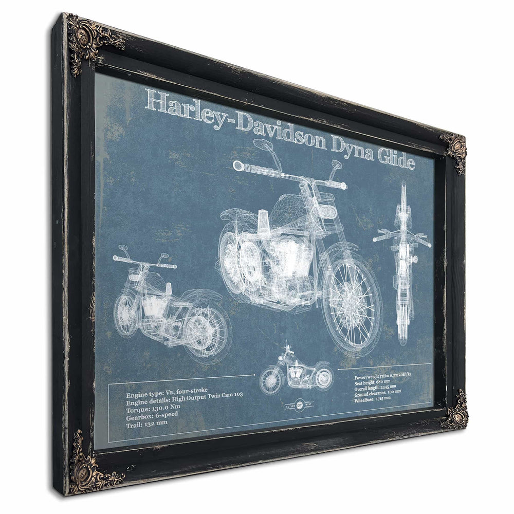Harley-Davidson Dyna Glide Blueprint Motorcycle Patent Print