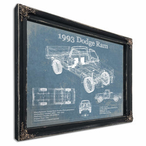 1993 Dodge RAM 150 Vintage Blueprint Auto Print