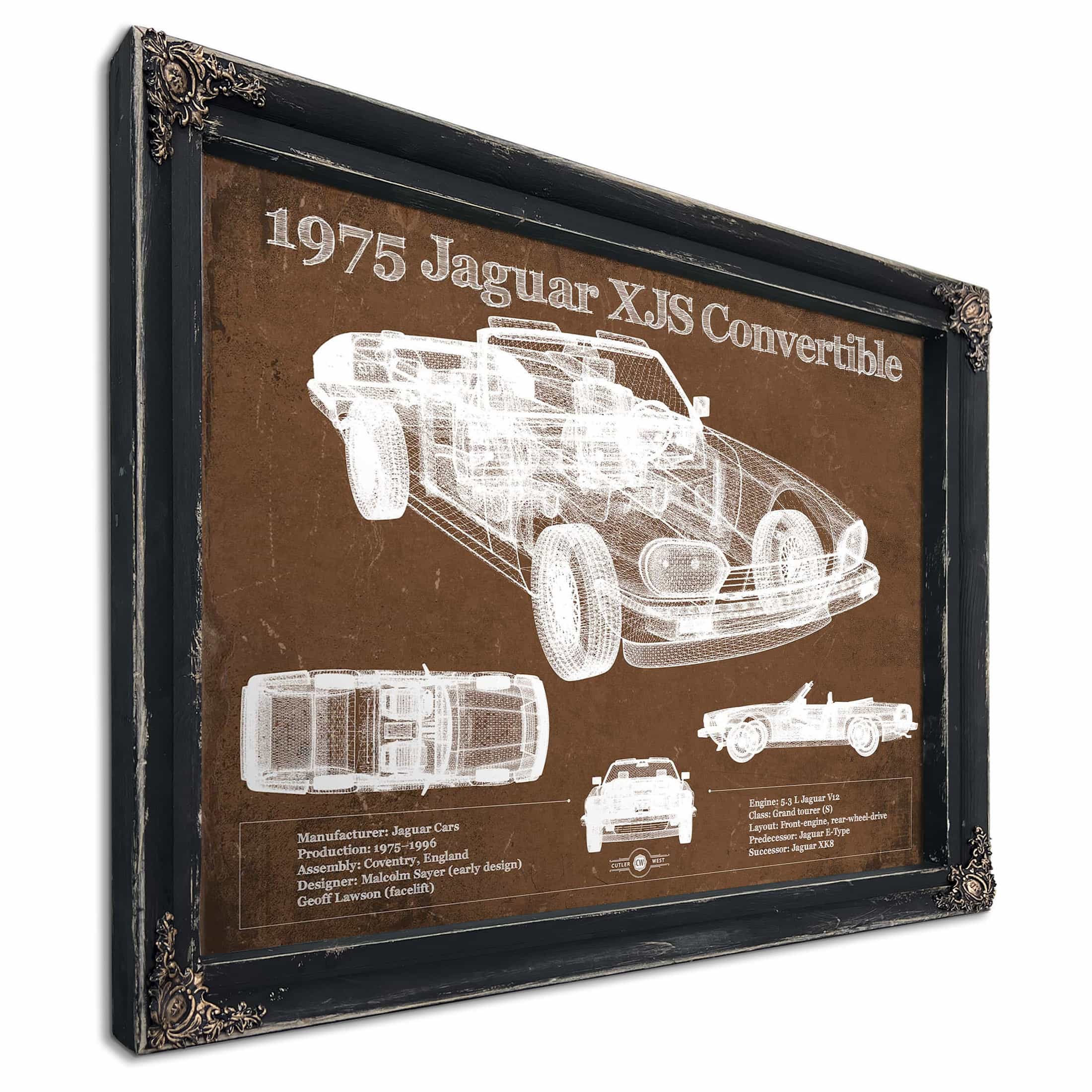1975 Jaguar Xjs Convertible Wall Art Print | Cutler West