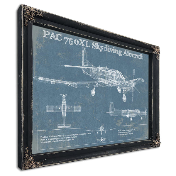 PAC 750XL Skydiving Aircraft Original Blueprint Art