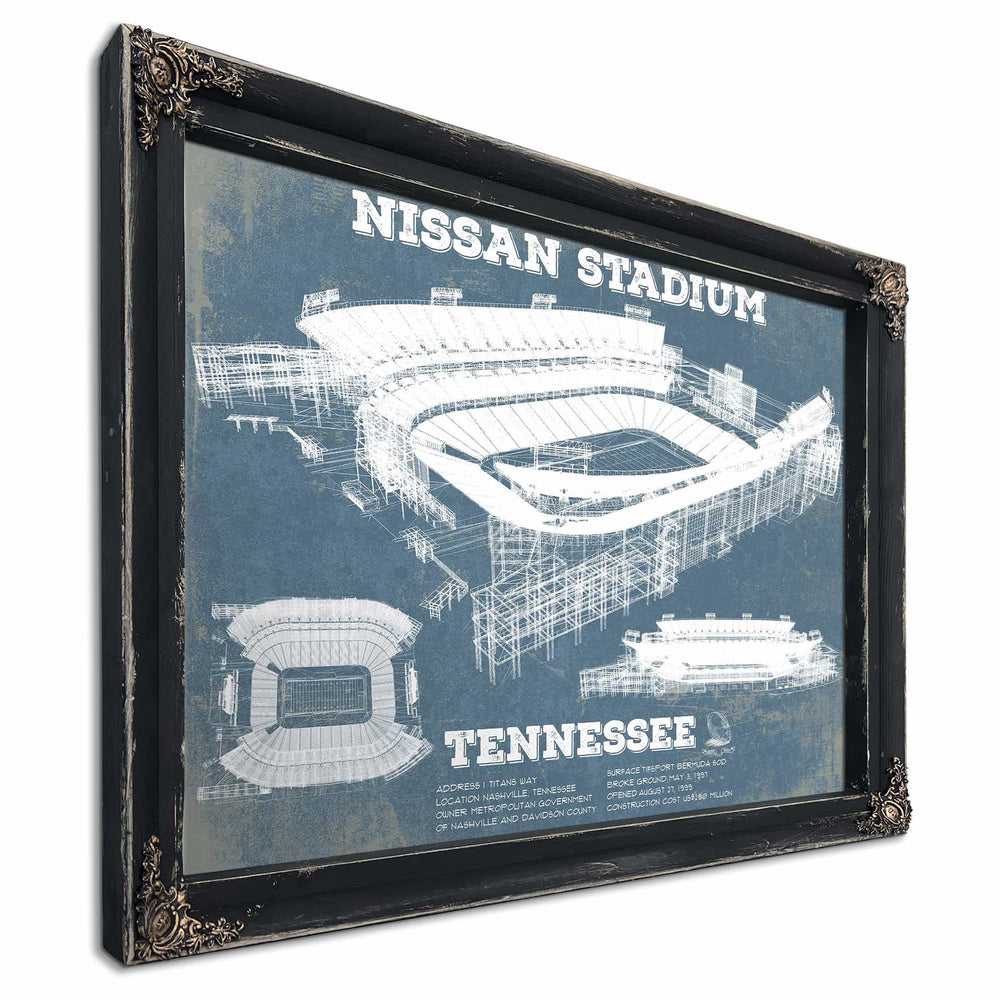 Tennessee Titans Nissan Stadium - Vintage Football Print 4