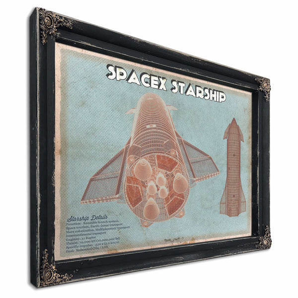 SpaceX Starship Vintage Space Exploration Print
