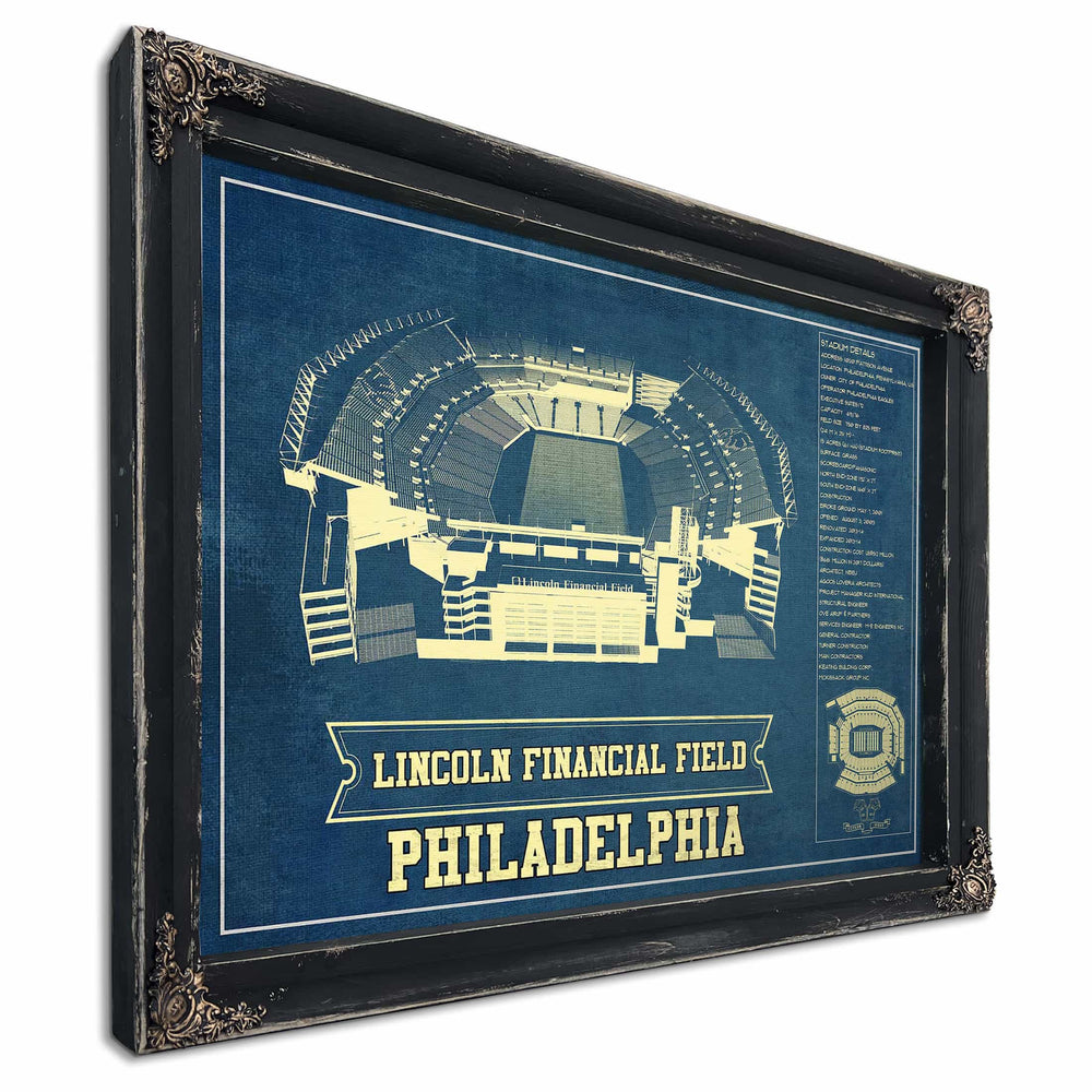 Philadelphia Eagles Lincoln Financial Field Vintage Football Print