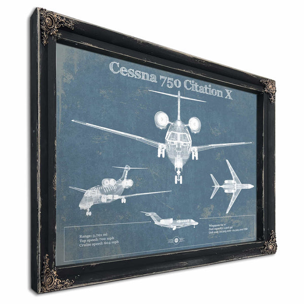 Cessna 750 Citation X Original Blueprint Art