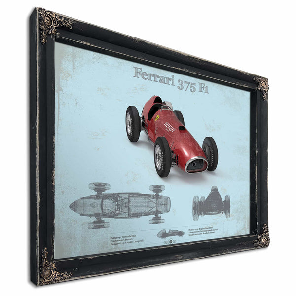 Ferrari 375 Formula One Blueprint Vintage Auto Print