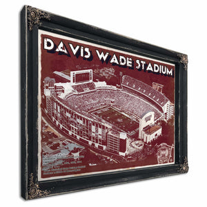 Davis Wade Stadium -  Mississippi State Football Vintage Art Print