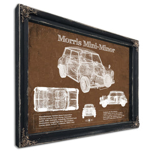 Morris Mini-Minor Vintage Auto Print