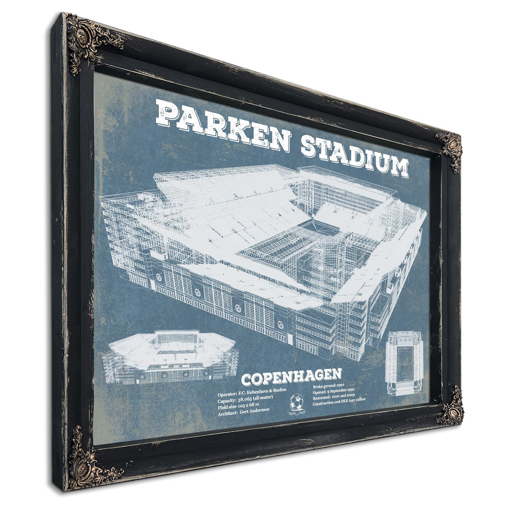 Parken Stadium Copenhagen Football Vintage Soccer Print