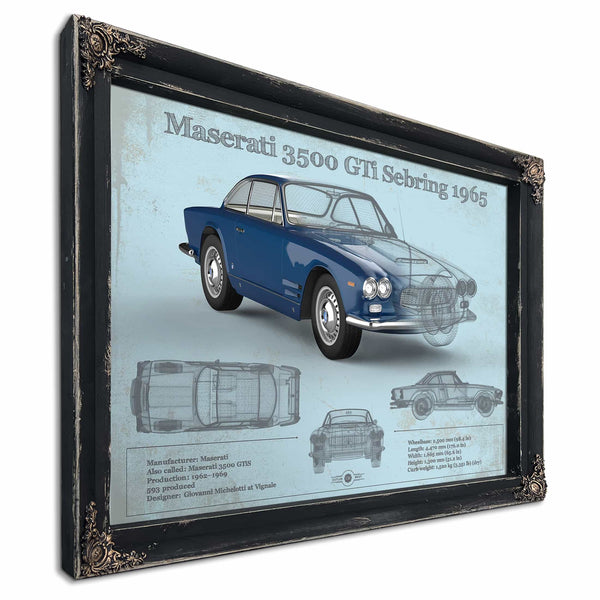 Maserati 3500 Gti Sebring Vintage Car Blueprint