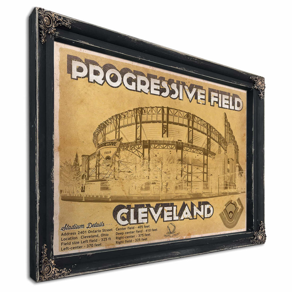 Vintage Cleveland Indians Progressive Field Baseball Print