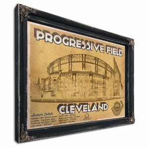 Vintage Cleveland Indians Progressive Field Baseball Print