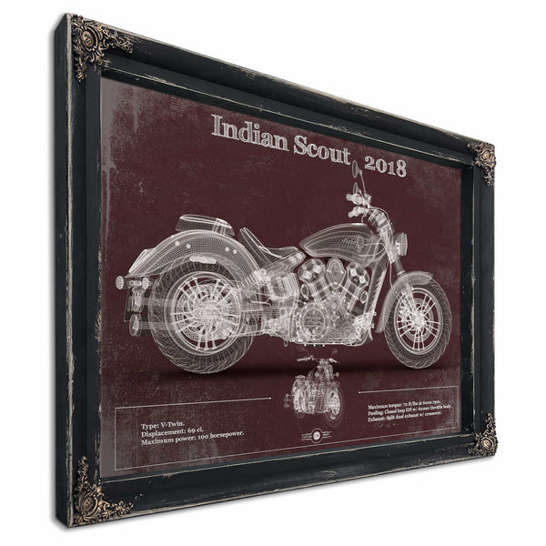 Indian Scout 2018 Motorcycle Patent Print