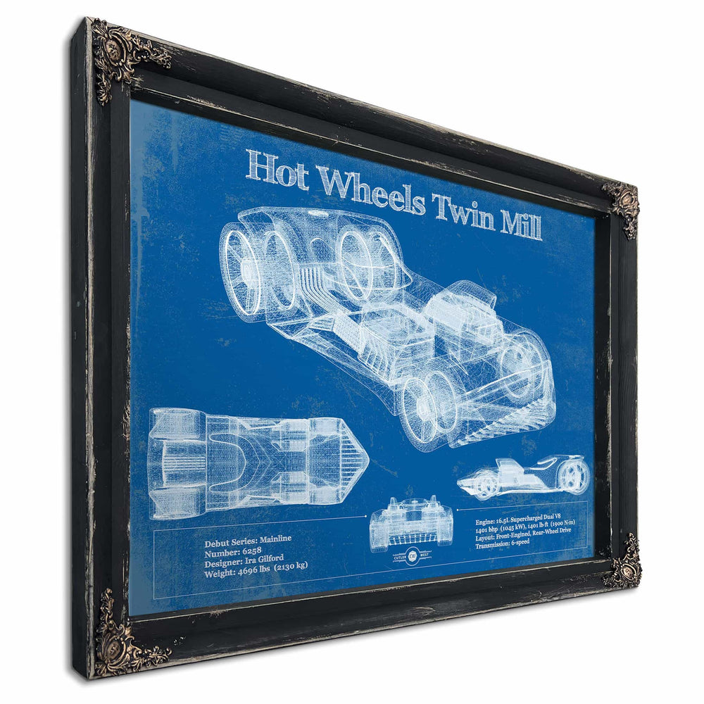 Hot Wheels Twin Mill Blueprint Vintage Auto Print