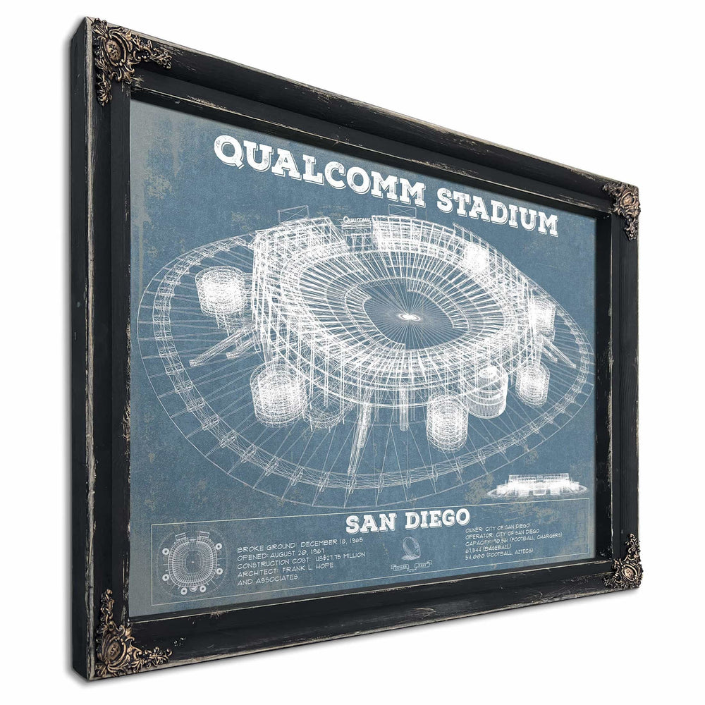 Qualcomm Stadium - San Diego Stadium - Vintage San Diego State Aztecs Football Print