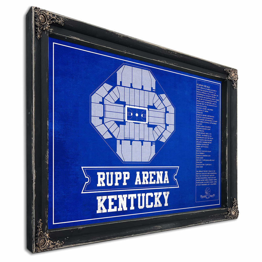Kentucky Wildcats - Rupp Arena Seating Chart - College Basketball Blueprint Team Color Art