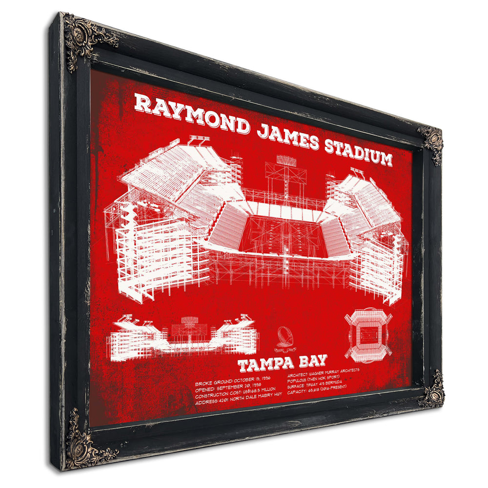 Vintage Tampa Bay Buccaneers Team Color - Raymond James Stadium Print