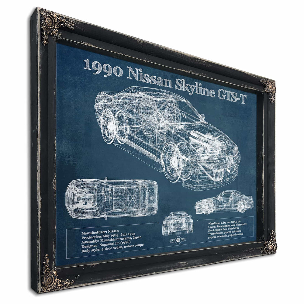 1990 R32 Skyline GTS-T Original Blueprint Art