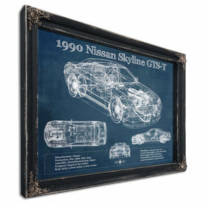 1990 R32 Skyline GTS-T Original Blueprint Art