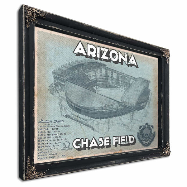 Arizona Diamondbacks - Chase Field Vintage Baseball Fan Print