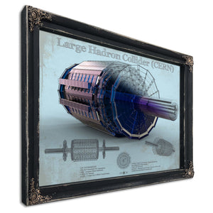Large Hadron Collider CERN Blueprint Wall Art